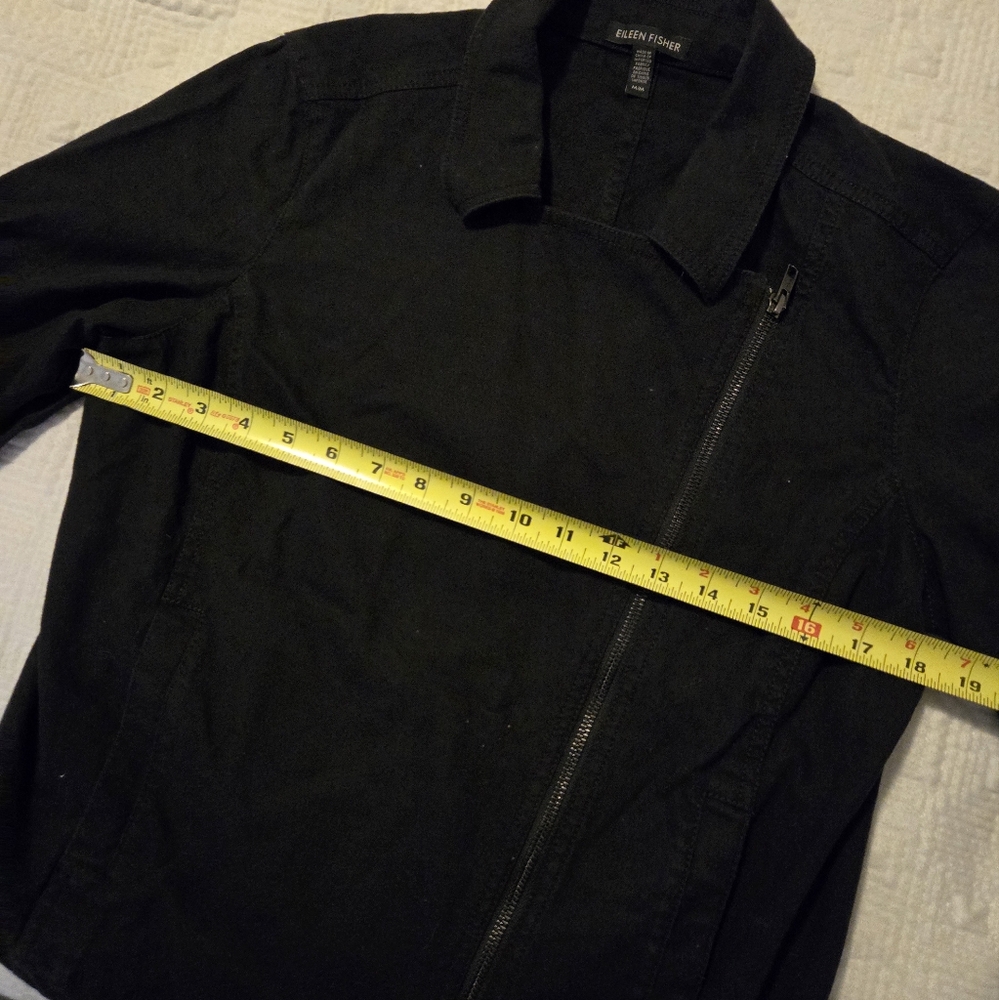 Eileen Fisher organic cotton moto jacket, size medium - Picture 6 of 9